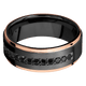 Zirconium with Satin , Polish Finish and 14K Rose Gold Inlay