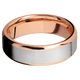 14K Rose Gold with Polish , Polish Finish and 14K White Gold Inlay