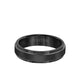 6MM Tungsten Carbide Ring - Satin Finish Center and Step Edge