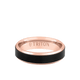 6MM 14k Gold Ring + Black Titanium Wide Inlay with Bevel Edge