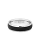 6MM 14k Gold Ring + Black Titanium Inlay with Dome Profile and Faceted Edge