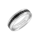 6MM 14k Gold Ring + Black Titanium Accordion Inlay with Bevel Edge