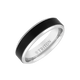 6MM 14k Gold Ring + Black Titanium Wide Inlay with Bevel Edge