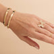 Gold & Diamond Tiny Plumeria Eternity Ring