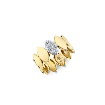 Gold & Diamond Marquise Eye Eternity Ring