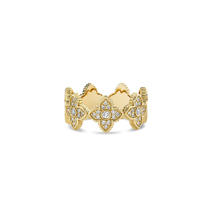 Gold & Diamond Moroccan Flower Eternity Ring