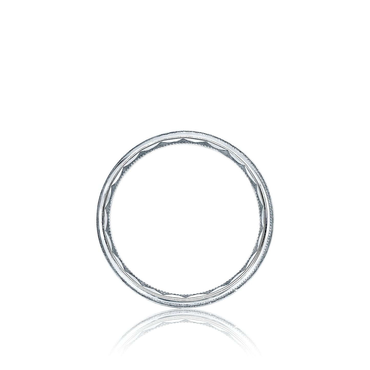 Tacori 18k White Gold Sculpted Crescent Wedding Band 7mm