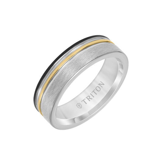 7MM Tungsten Carbide Ring with Crystalline Finish