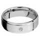 14K White Gold with Satin , Polish Finish