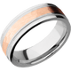 Cobalt Chrome with Hammer , Polish Finish and 14K Rose Gold Inlay