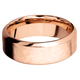 14K Rose Gold with Hammer , Polish Finish