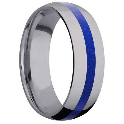 Tantalum with Polish Finish and Lapis Inlay