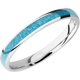 Cobalt Chrome with Polish Finish and Turquoise Inlay