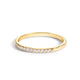 2.5mm Gold Initials Scroll Ring & Small Pavé Stack