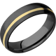 Zirconium with Bead , Bead Finish and 14K Yellow Gold Inlay