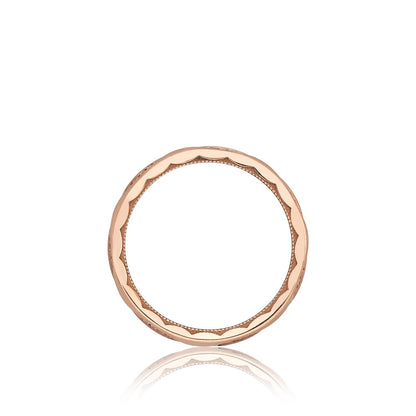 Tacori 18k Rose Gold Sculpted Crescent Diamond Wedding Band (0.25 CTW)