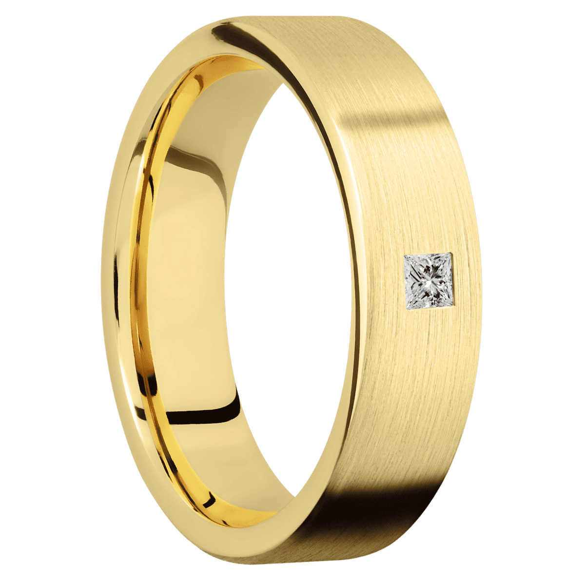 14K Yellow Gold with Satin Finish