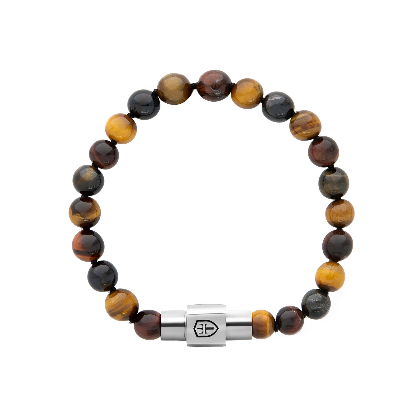 Yellow Jasper Beads With Black Rhodium Plated Magnetic Closure