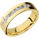 14K Yellow Gold with Bead Finish
