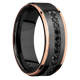Zirconium with Satin , Polish Finish and 14K Rose Gold Inlay
