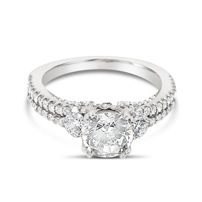 Scott Kay "Heaven's Gates" Three Stone Engagement Ring