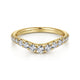 Curved-14K Yellow Gold Diamond Anniversary Band