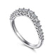Gabriel & Co. AN10959W44JJ Curved 14K White Gold Shared Prong Diamond Wedding Band