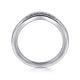 Gabriel & Co. AN10962W44JJ Curved 14K White Gold Channel Set Diamond Wedding Band