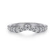 Gabriel & Co. AN10969W44JJ Curved 14K White Gold French Pavé Diamond Wedding Band