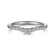 Gabriel & Co. AN10975W44JJ Curved 14K White Gold Shared Prong Diamond Wedding Band