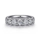 Gabriel & Co. AN11175W44JJ 14K White Gold 7 Stone French Pavé Set Diamond Wedding Band