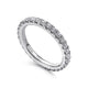 Gabriel & Co. AN11262-7W44JJ 14K White Gold French Pavé Set Diamond Eternity Band