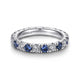Gabriel & Co. AN11360-6W44SA 14K White Gold French Pavé Set Sapphire and Diamond Eternity Band