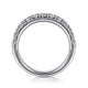 Gabriel & Co. AN12085W44JJ 14K White Gold 11 Stone French Pavé Diamond Wedding Band