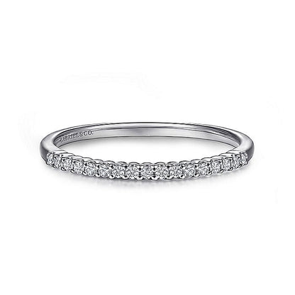 Gabriel & Co. AN12533W44JJ 14K White Gold Shared Prong Set Diamond Wedding Band