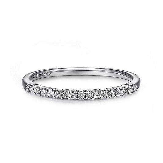 Gabriel & Co. AN12533W44JJ 14K White Gold Shared Prong Set Diamond Wedding Band