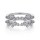 Gabriel & Co. AN12544S-W44JJ 14K White Gold Diamond Ring Enhancer