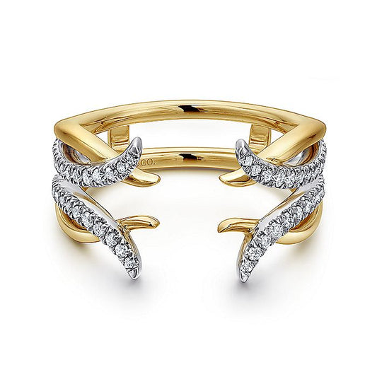 Gabriel & Co. AN12545S-M44JJ 14K White and Yellow Gold Diamond Ring Enhancer
