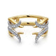 Gabriel & Co. AN12545S-M44JJ 14K White and Yellow Gold Diamond Ring Enhancer