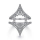 Gabriel & Co. AN12743M-W44JJ 14K White Gold Chevron Diamond Ring Enhancer