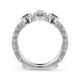 Gabriel & Co. AN13694M-W44SA Vintage 14K White Gold Sapphire and Diamond Ring Enhancer