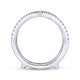 Gabriel & Co. AN13695L-W44JJ Triangular 14K White Gold French Pavé Set Diamond Ring Enhancer