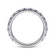 Gabriel & Co. AN14252W44SA 14K White Gold Diamond and Sapphire Anniversary Band