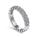 Gabriel & Co. AN14685W44JJ 14K White Gold Round Diamond Halo Anniversary Band