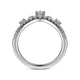Gabriel & Co. AN14752W44JJ 14K White Gold Curved Diamond Anniversary Band