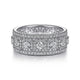 Gabriel & Co. AN14753W44JJ Wide 14K White Gold Diamond Anniversary Band