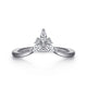 Curved 14K White Gold Marquise and Round Diamond Anniversary Band