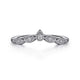 Gabriel & Co. AN15566W44JJ Vintage Inspired 14K White Gold Curved Gold Diamond Anniversary Band