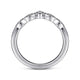 Gabriel & Co. AN15566W44JJ Vintage Inspired 14K White Gold Curved Gold Diamond Anniversary Band