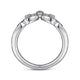Gabriel & Co. AN15567W44JJ 14K White Gold Curved Filligree Diamond Ring